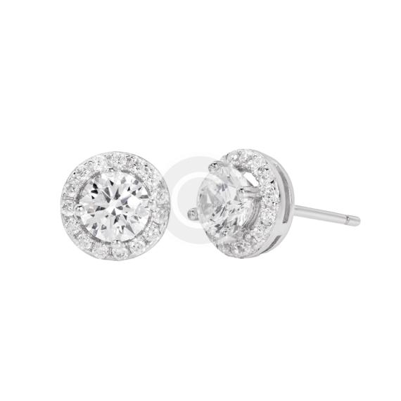 White Gold Earrings in White Diamonds